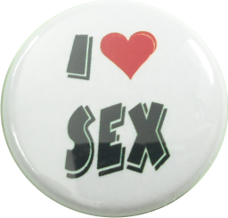 I love Sex button weiss - zum Schließen ins Bild klicken